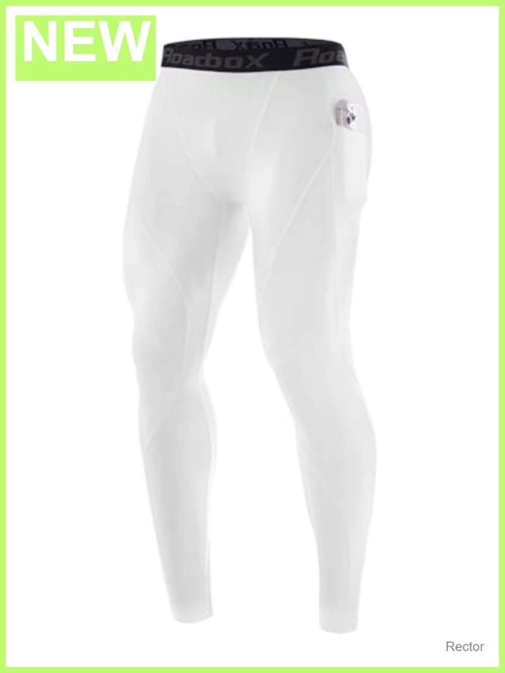 Mens Compression Pants Running Tights Pockets Workout Leggings Base Layer